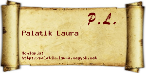 Palatik Laura névjegykártya